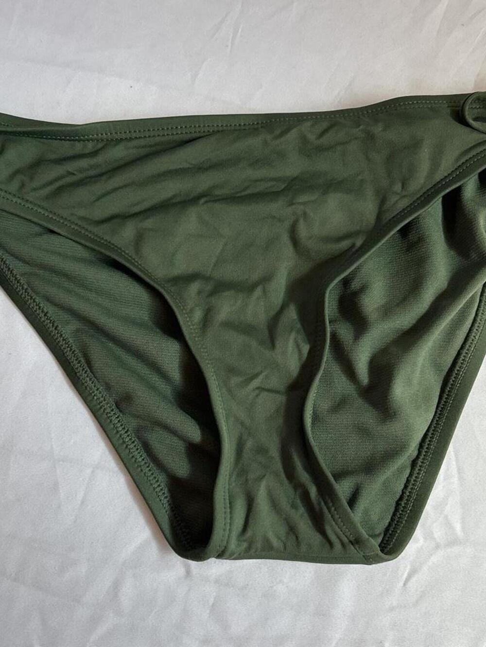 Women's Side-Tie Bikini Bottom, Olive Green, Kona Sol, Small